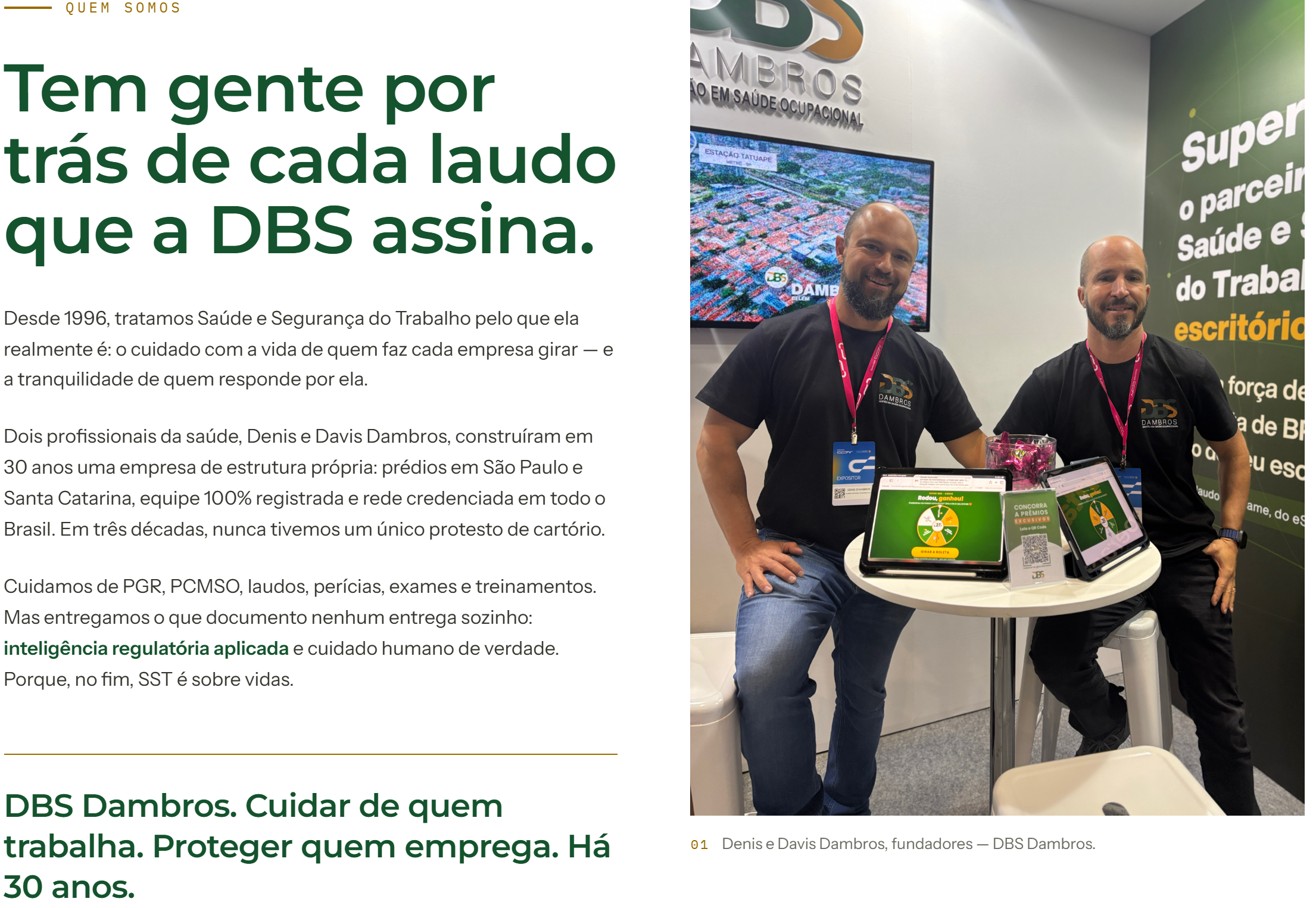 Imagem contendo informa&ccedil;&otilde;es de quem &eacute; a DBS
